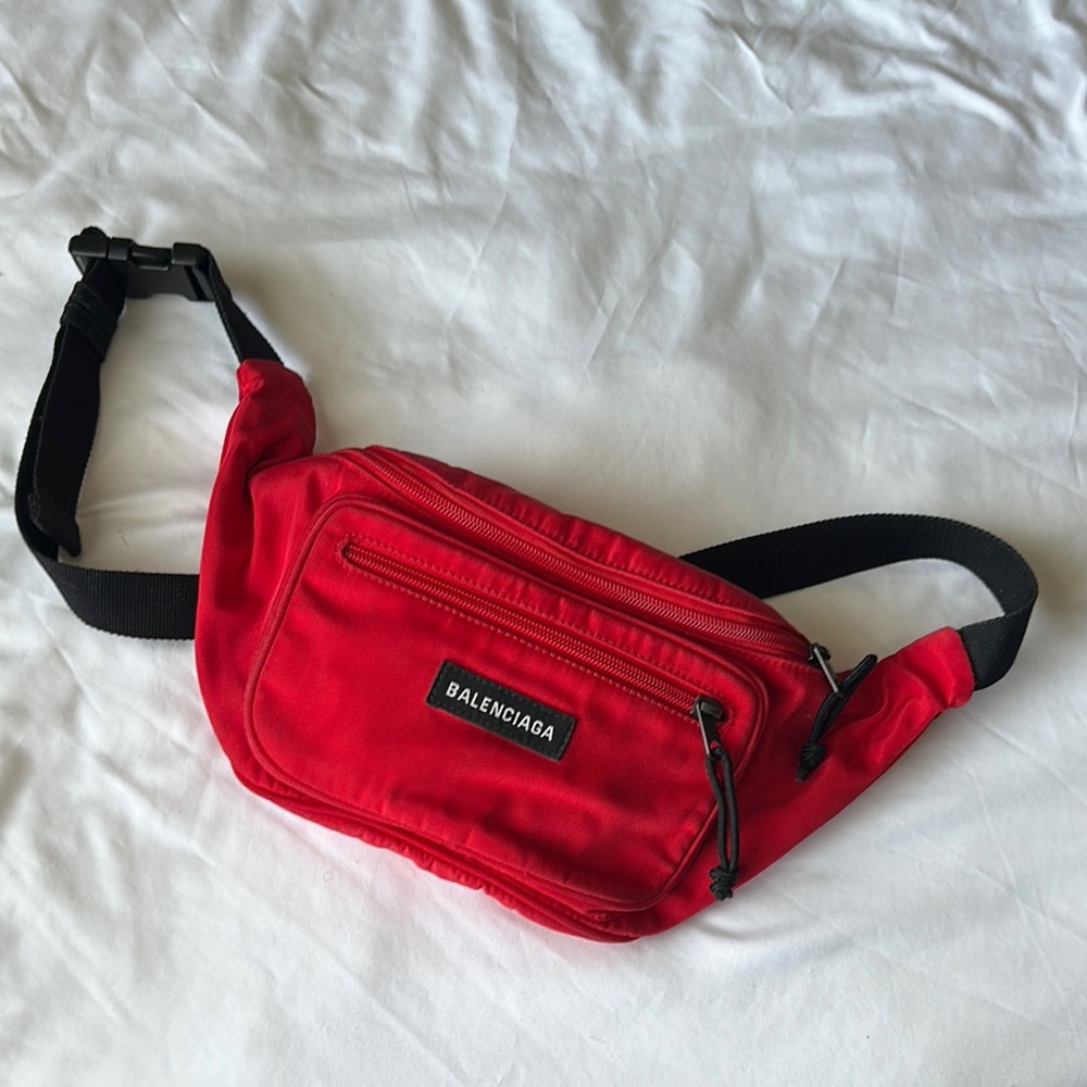 Balenciaga Unisex Red Belt Bag